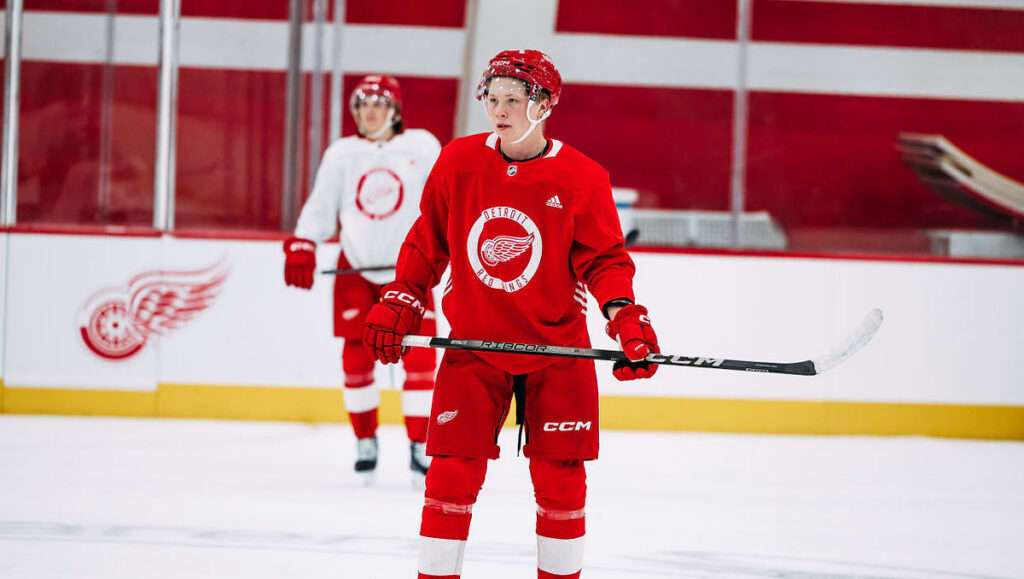 Max Plante at Red Wings Development Camp (NHL.com)