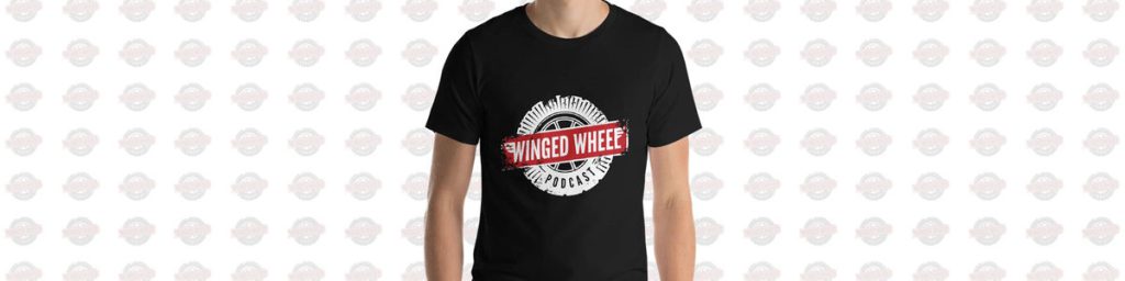 Winged Wheel Podcast logo tee collection
