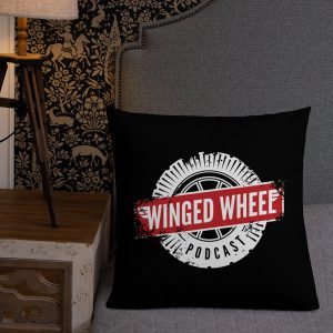 Winged Wheel Podcast Throw Pillow (3 sizes)