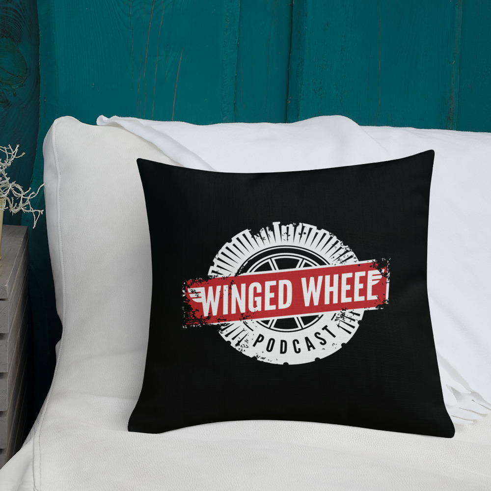 Thumbnail: Winged Wheel Podcast Throw Pillow (3 sizes)