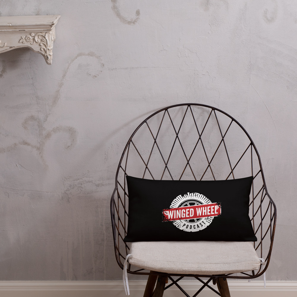 Thumbnail: Winged Wheel Podcast Throw Pillow (3 sizes)