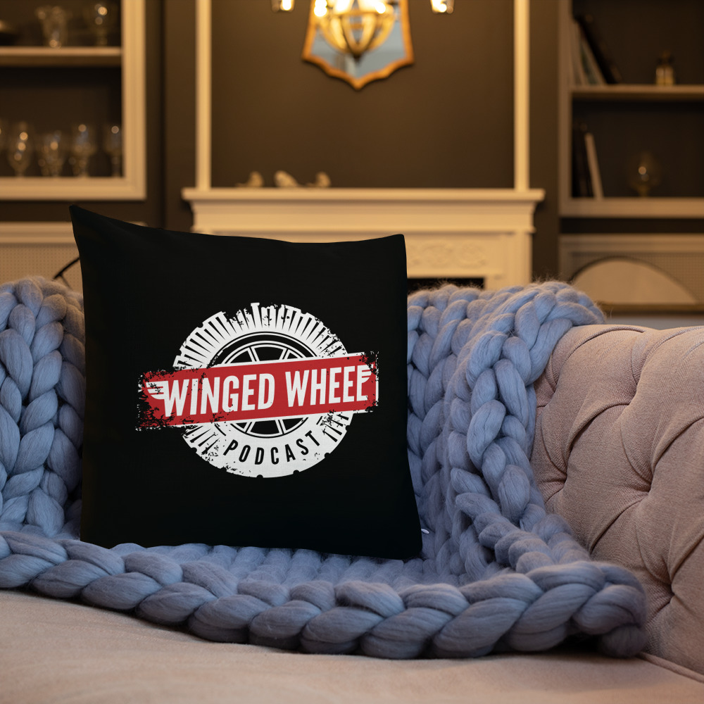 Thumbnail: Winged Wheel Podcast Throw Pillow (3 sizes)