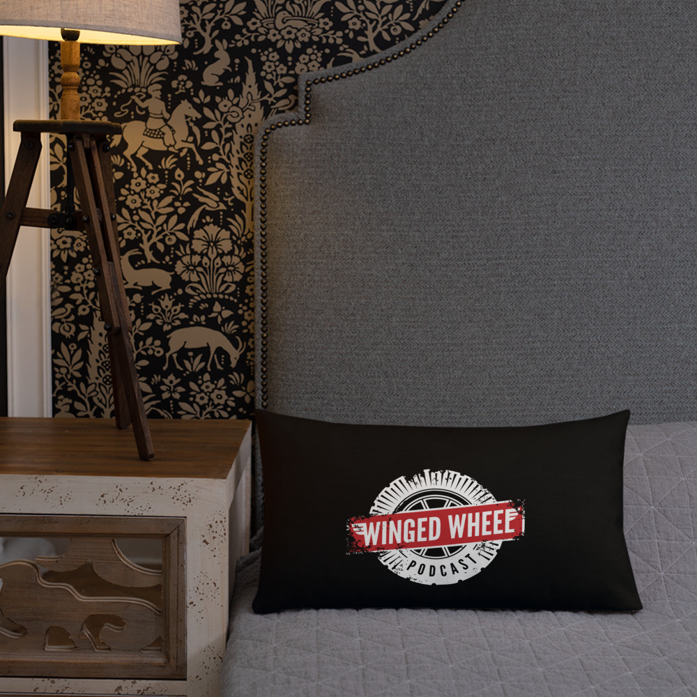 Thumbnail: Winged Wheel Podcast Throw Pillow (3 sizes)