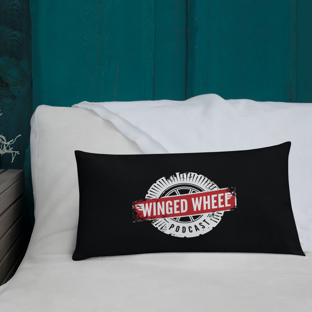 Thumbnail: Winged Wheel Podcast Throw Pillow (3 sizes)