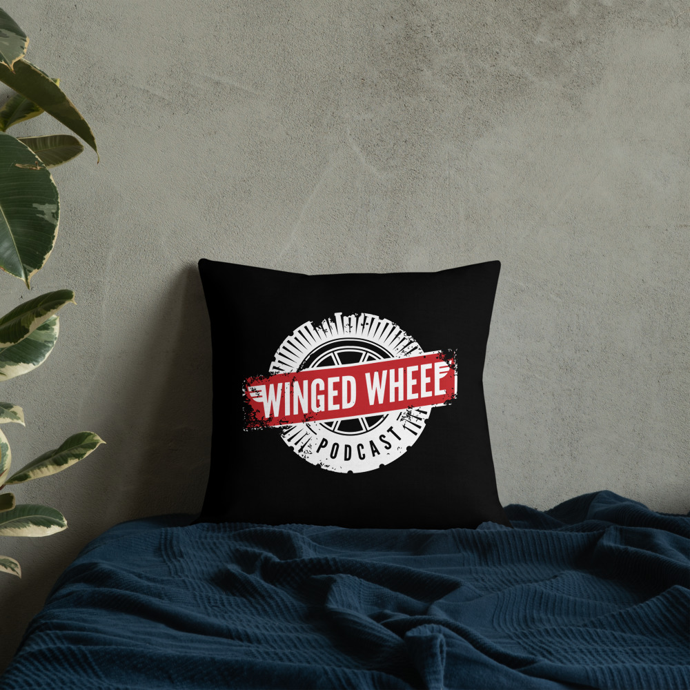 Thumbnail: Winged Wheel Podcast Throw Pillow (3 sizes)