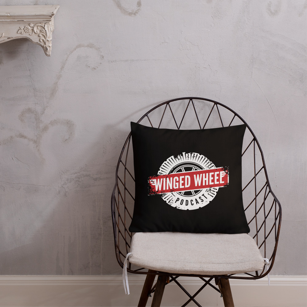 Thumbnail: Winged Wheel Podcast Throw Pillow (3 sizes)