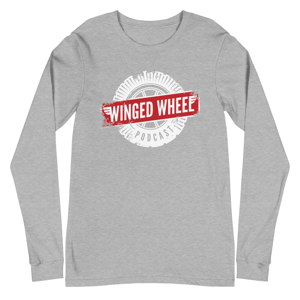 Winged Wheel Podcast Long Sleeve Tee (Unisex - 4 colors) — Athletic Heather